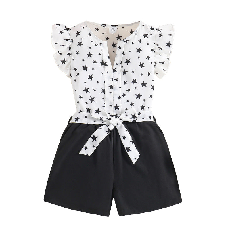 Girls Printed Top with Shorts