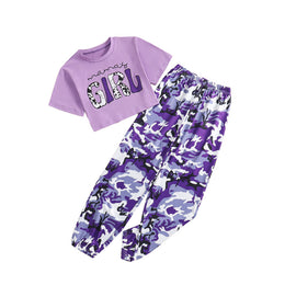 Girls Printed T-shirt with Pyjamas