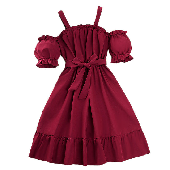 Girls Layered A-Line Midi Dress