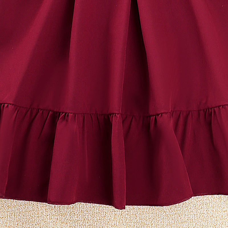 Girls Layered A-Line Midi Dress