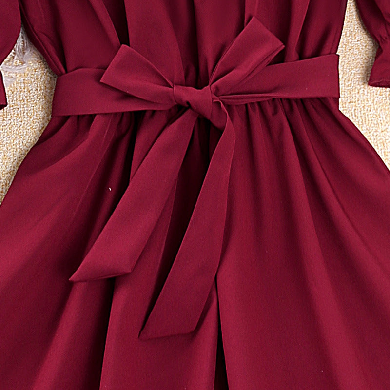 Girls Layered A-Line Midi Dress