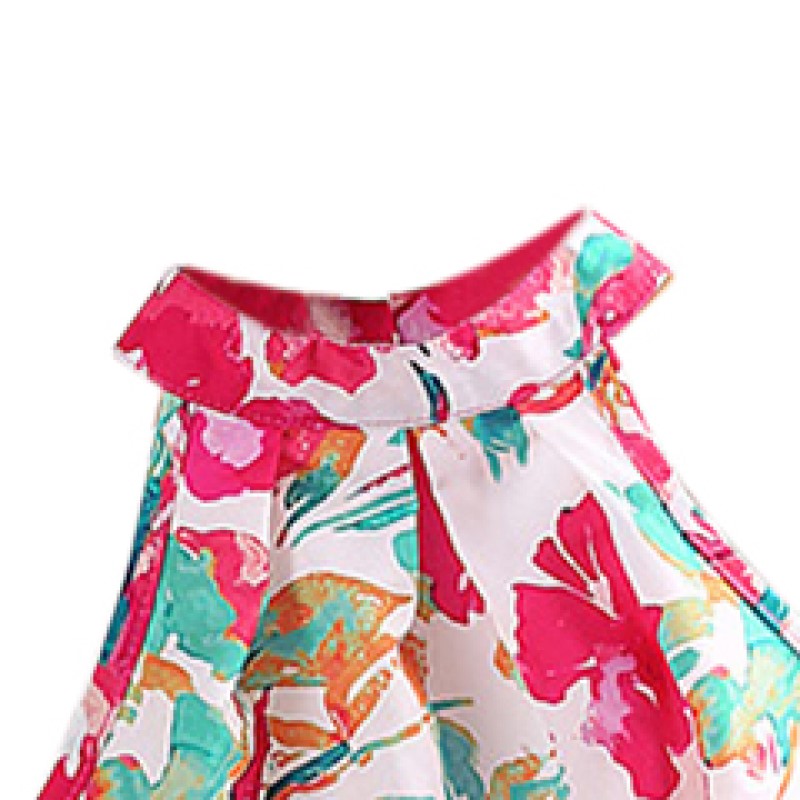 Girls Fuchsia & Green Printed Top with Shorts