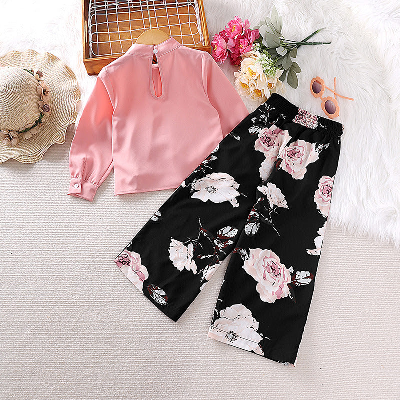 Girls Pink Top with Palazzos