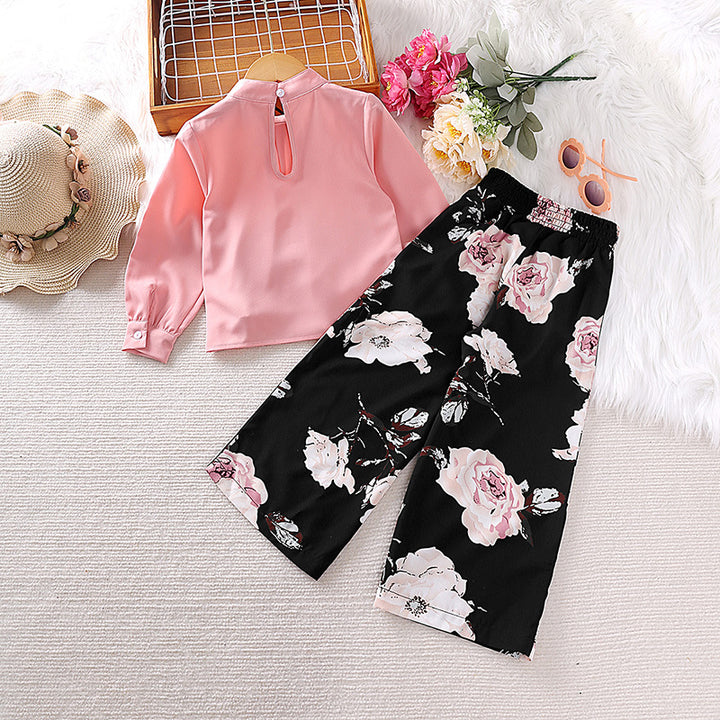 Girls Pink Top with Palazzos