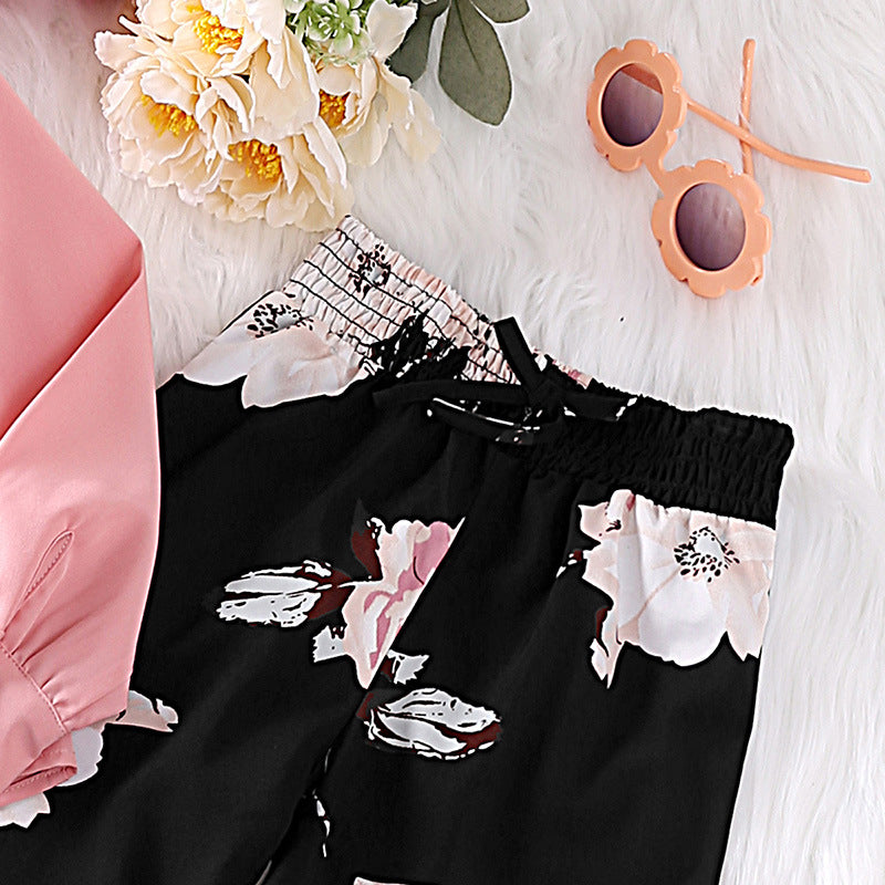 Girls Pink Top with Palazzos