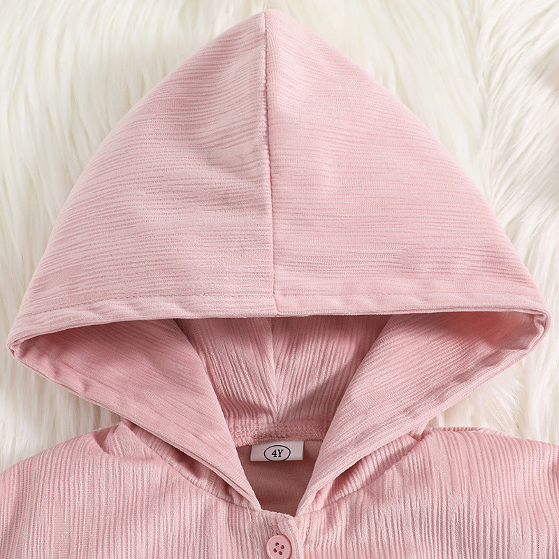 Girls Pink Hooded Top with Trouser
