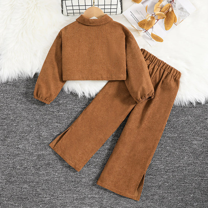 Girls Brown Shirt with Trousers