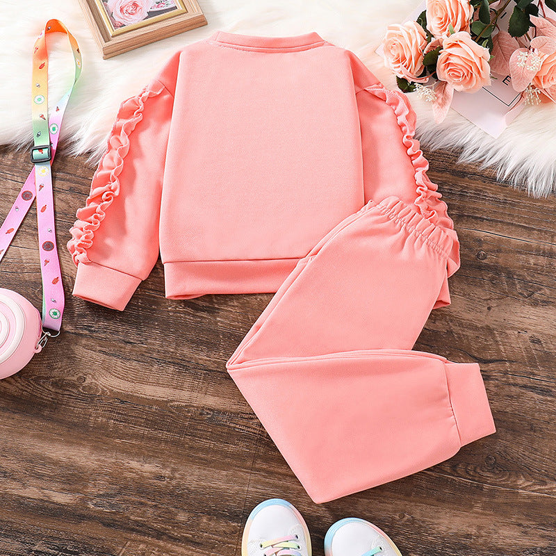 Girls Pink T-shirt with Trousers