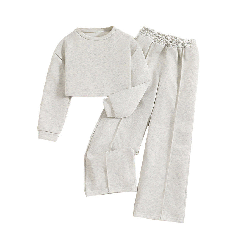 Girls Grey Top with Palazzos