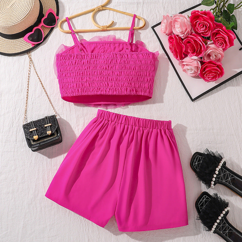 Solid Top and Skirt Set