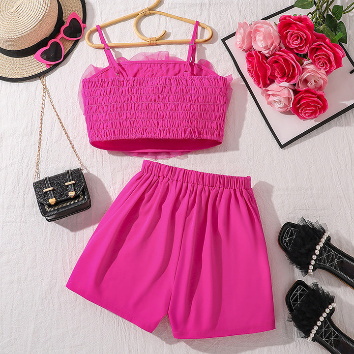 Solid Top and Skirt Set
