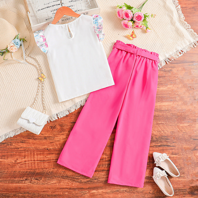 Girls Printed Top with Palazzo