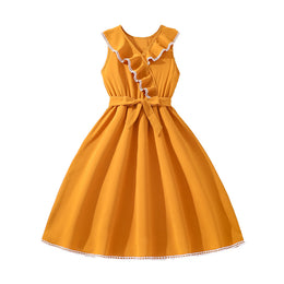 Girls Yellow Maxi Midi Dress