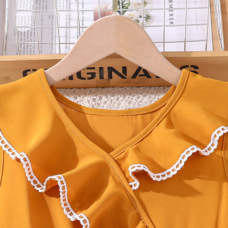 Girls Yellow Maxi Midi Dress