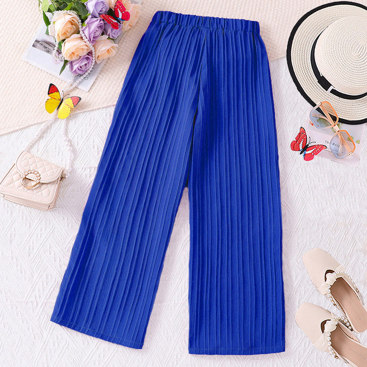 Girls Loose Fit Easy Wash Parallel Trousers