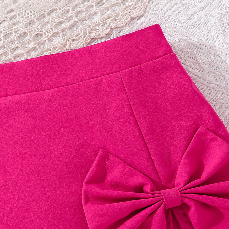 Girls Shoulder Straps Top With Shorts