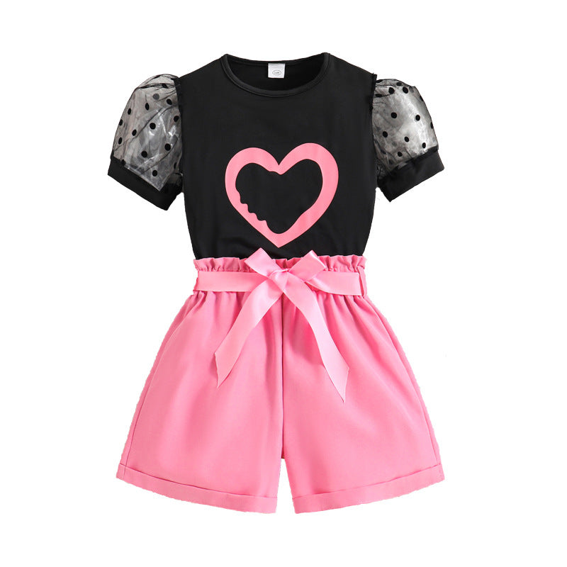 Girls Colourblocked Top with Short