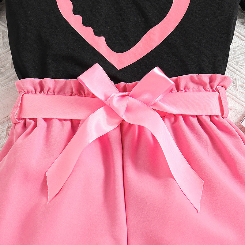 Girls Colourblocked Top with Short