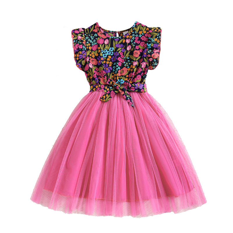 Fuchsia Floral Fit & Flare Dress