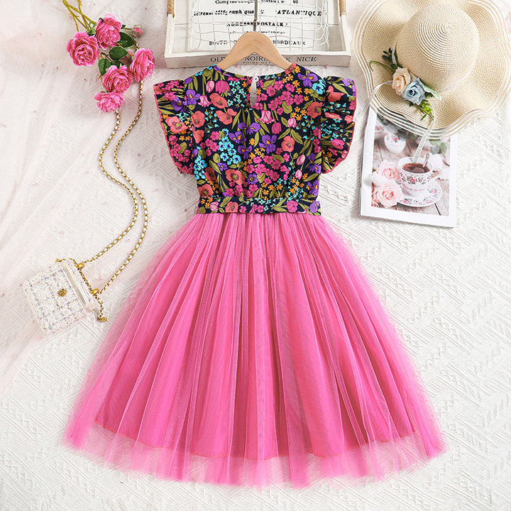 Fuchsia Floral Fit & Flare Dress