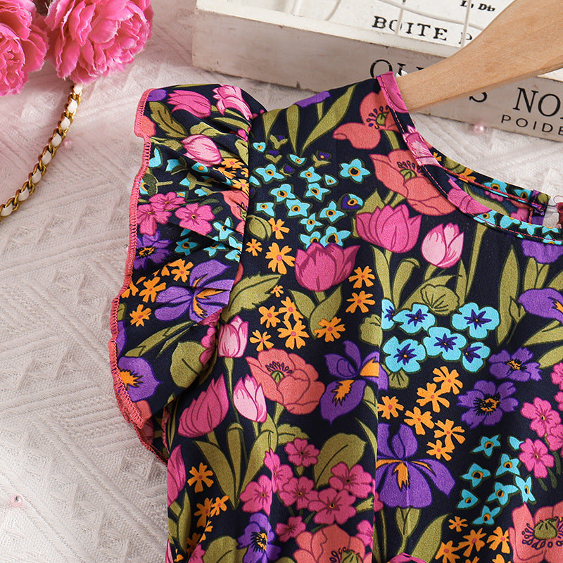Fuchsia Floral Fit & Flare Dress