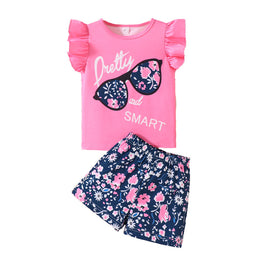 Girls Printed Top with Shorts