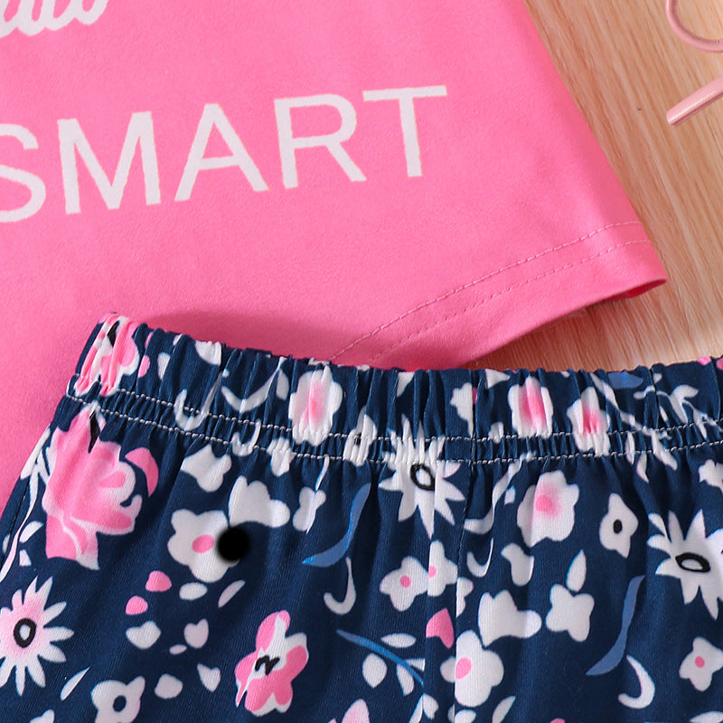 Girls Printed Top with Shorts
