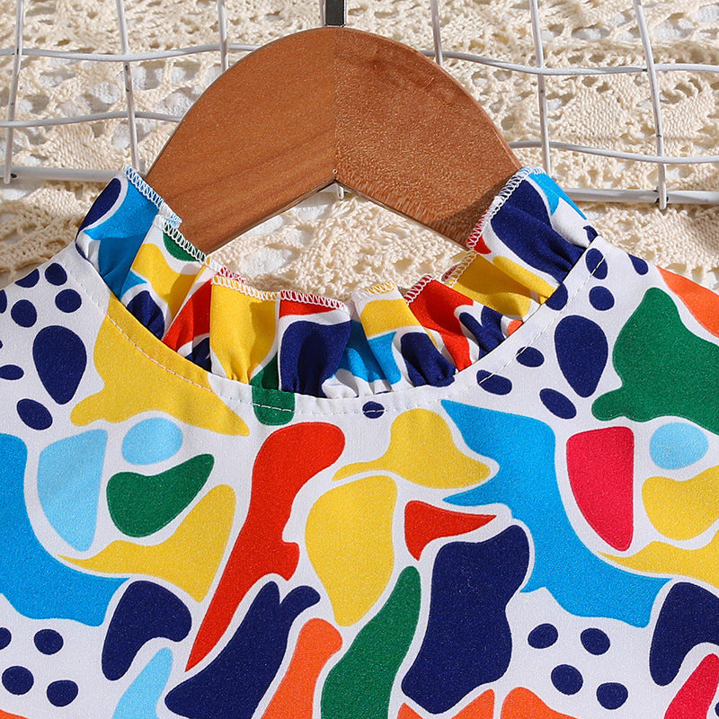 Girls Printed Top with Palazzos
