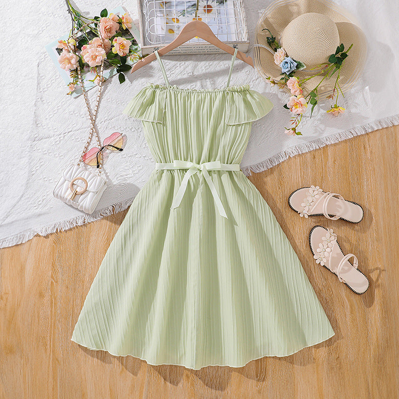 Off-Shoulder Applique Fit & Flare Maxi Dress