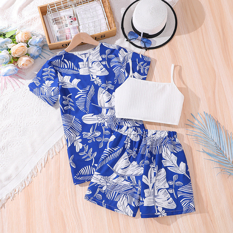 Girls Printed Shirt with Shorts