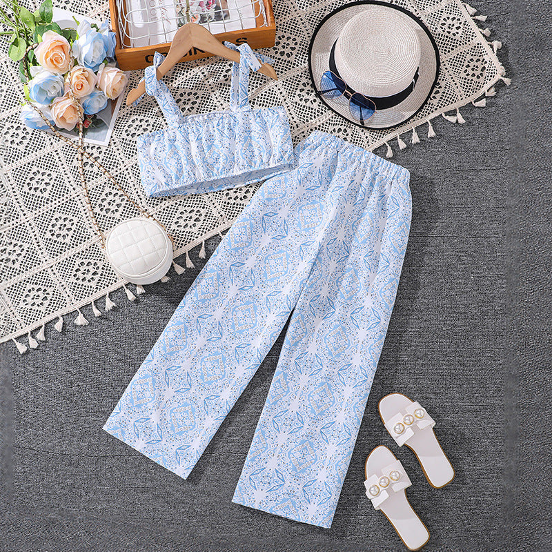 Girls Printed Top with Palazzos
