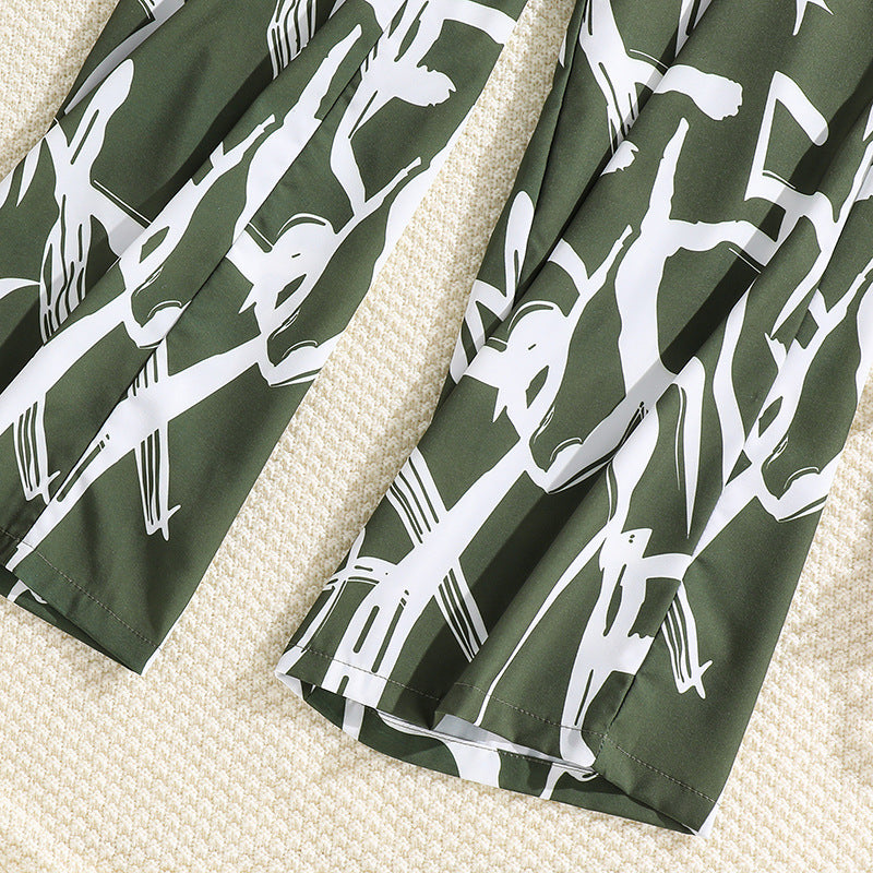 Girls Solid Top and Palazzos Set