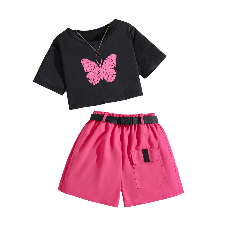 Girls Printed Top with Shorts