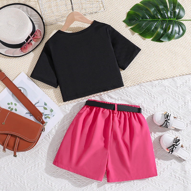 Girls Printed Top with Shorts