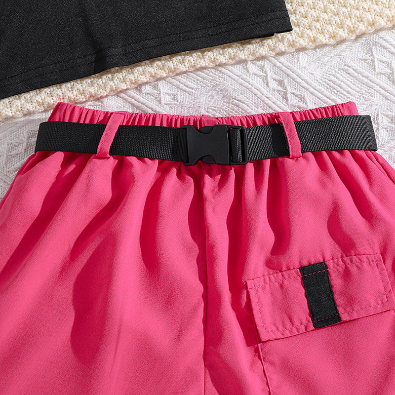 Girls Printed Top with Shorts