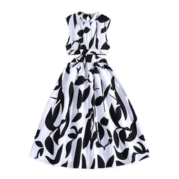 Girls Abstract Print Maxi Dress