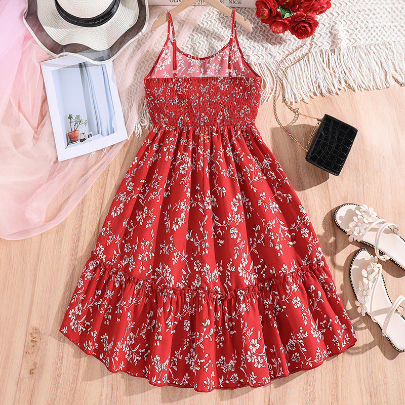 Floral Print Ruffled Maxi Dress