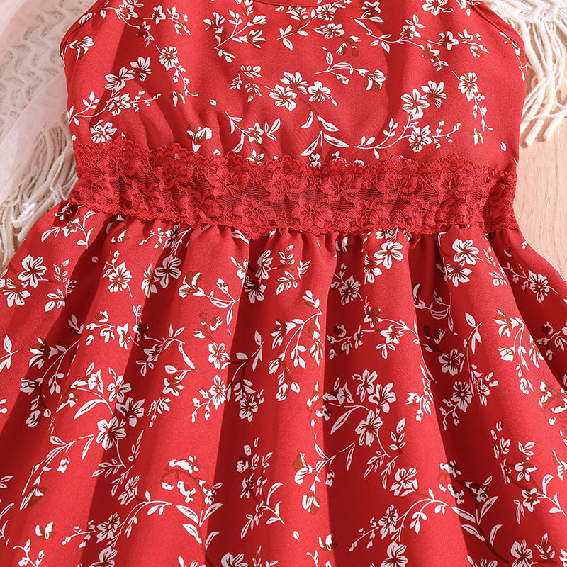 Floral Print Ruffled Maxi Dress