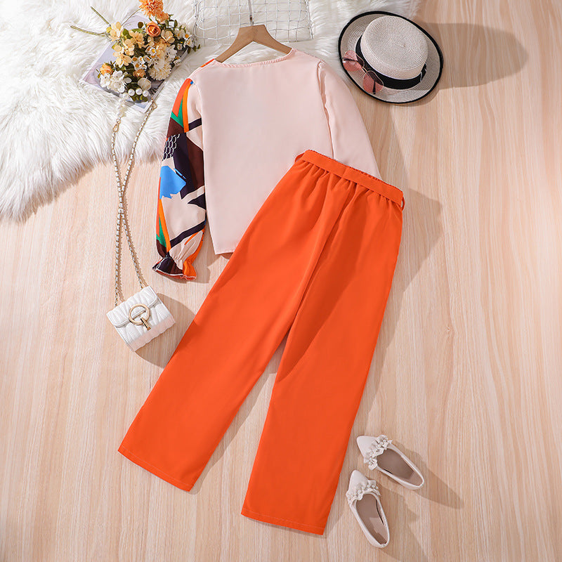 Girls Printed Top with Palazzos