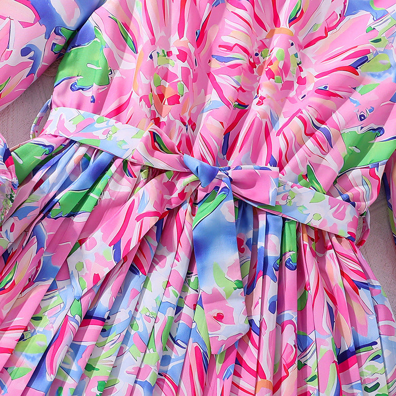 Floral Print Fit & Flare Maxi Dress