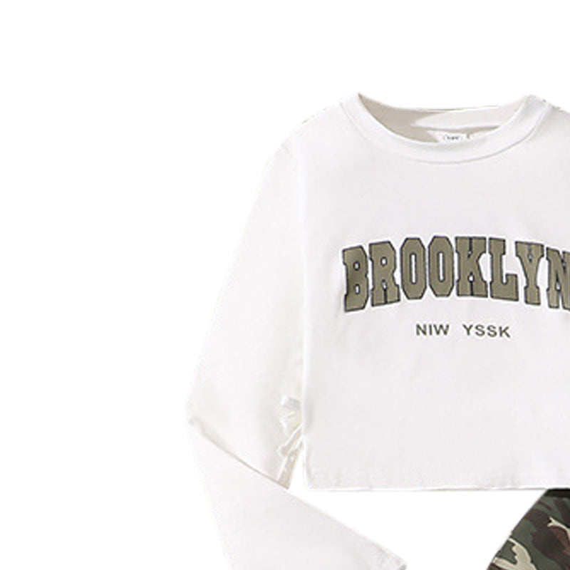 Girls Printed Long Sleeves T-Shirt With Trousers