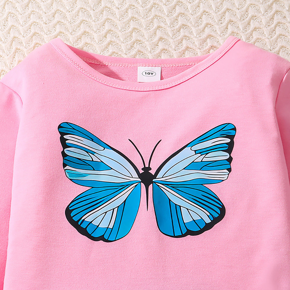 Girls Printed Long Sleeves T-shirt With Trouser