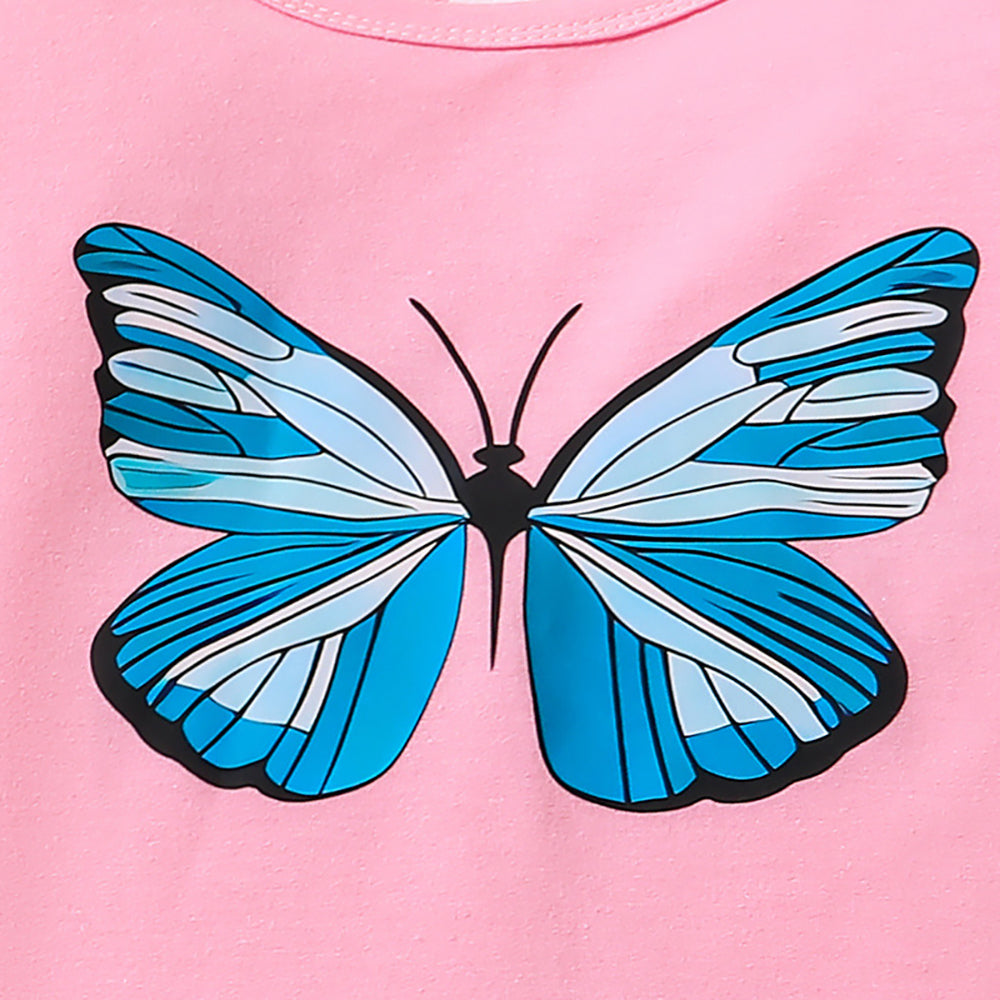Girls Printed Long Sleeves T-shirt With Trouser