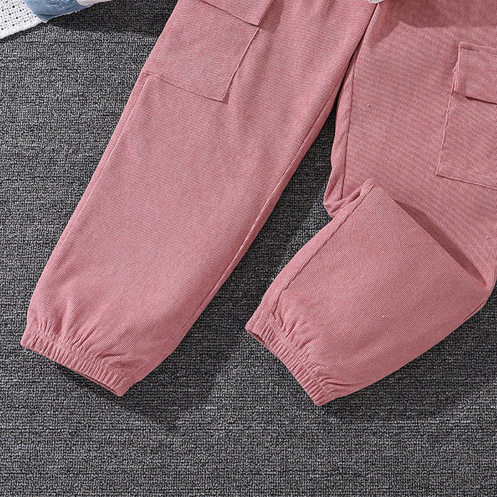 Girls Colourblocked Shirt with Trouser