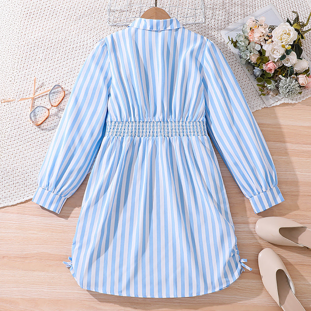 Girls Striped A-Line Dress