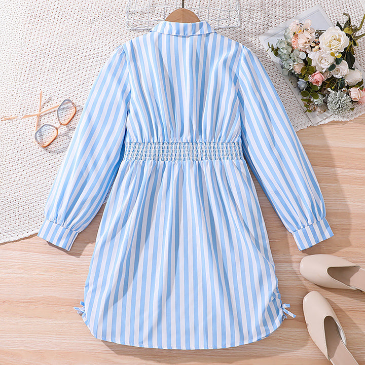 Girls Striped A-Line Dress