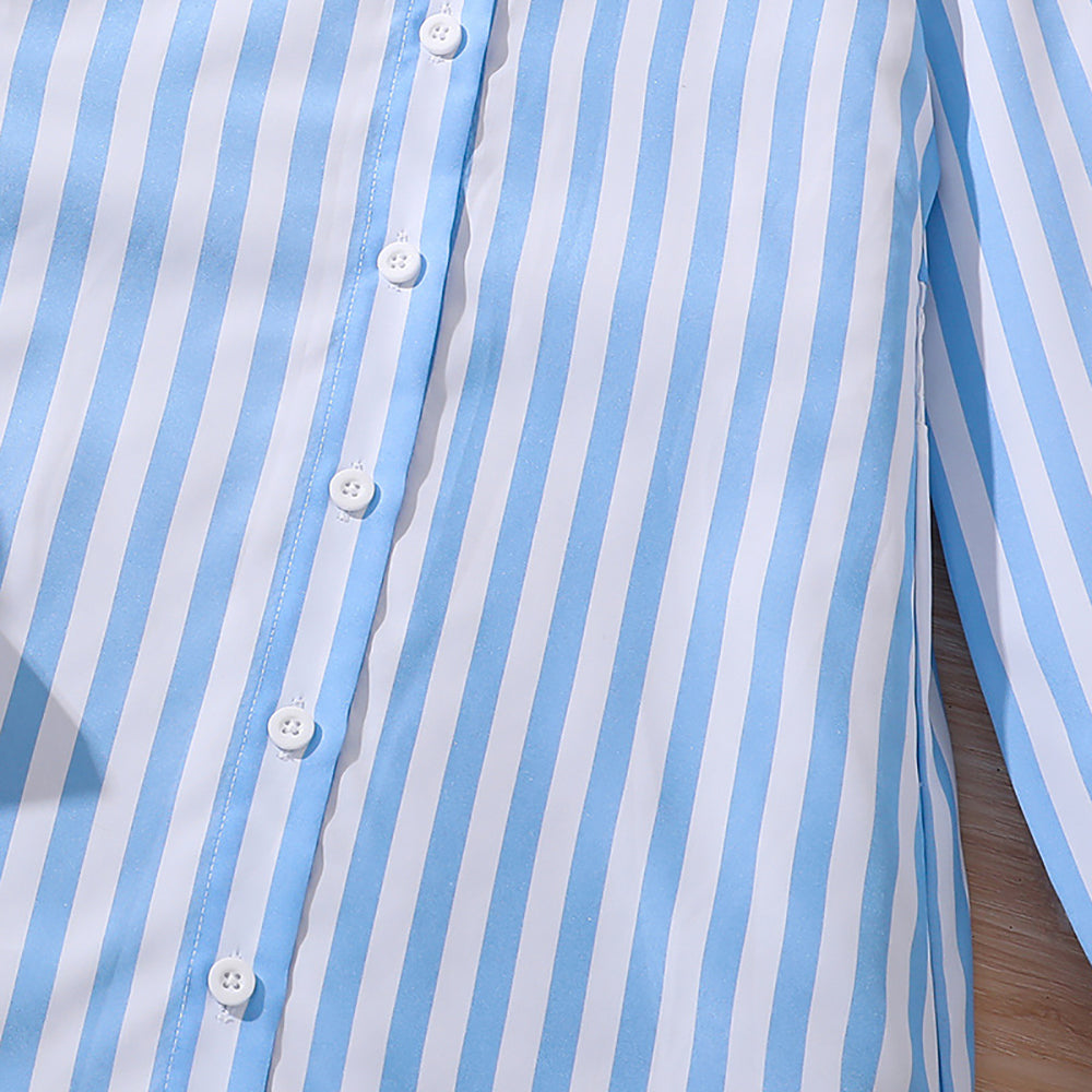 Girls Striped A-Line Dress