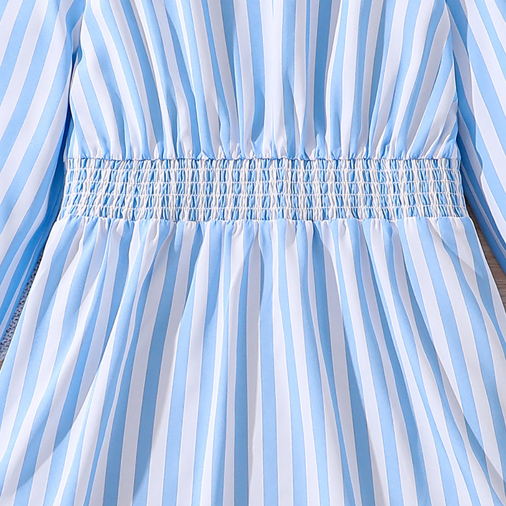 Girls Striped A-Line Dress