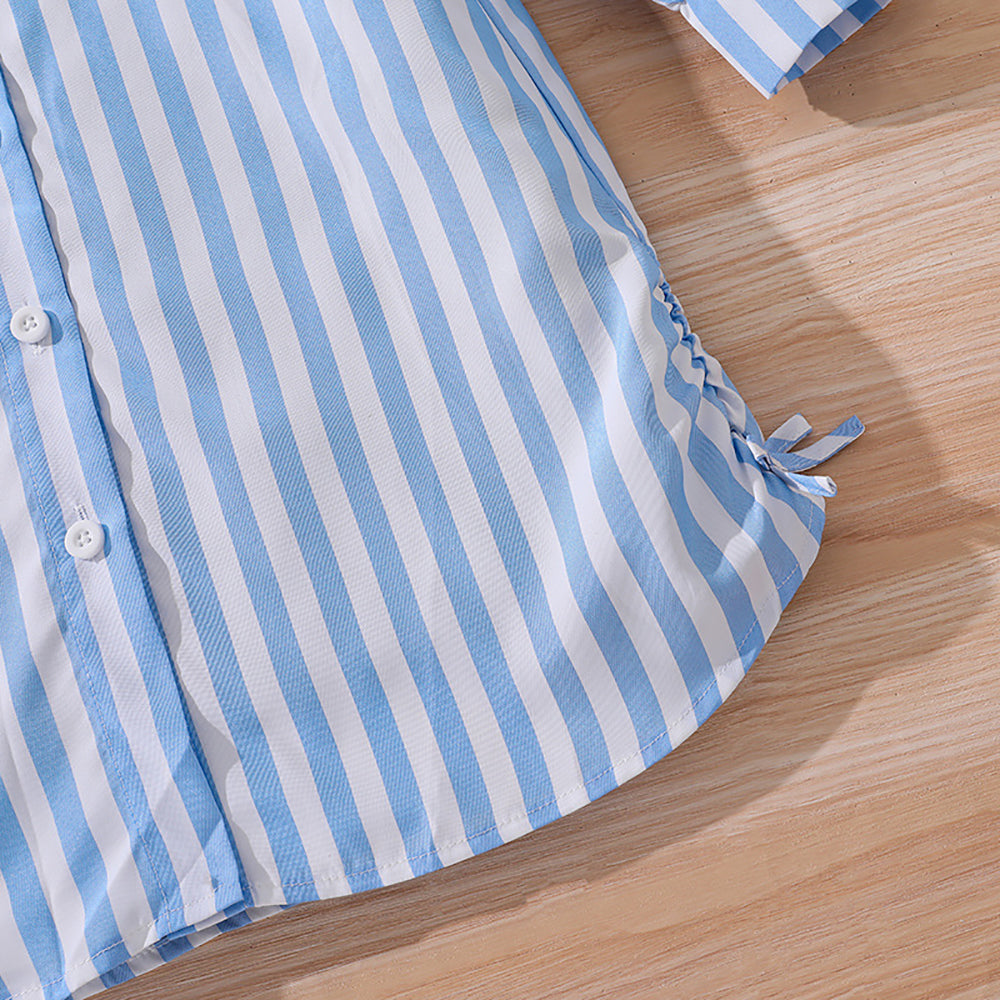 Girls Striped A-Line Dress