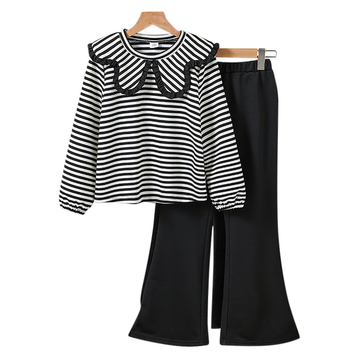 Girls Striped Long Sleeves Top With Palazzos